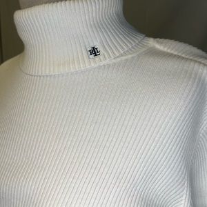 White Ralph Lauren turtleneck